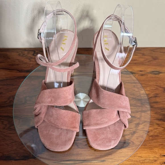 Inez Isabel Heels in Clay Pink Suede size 8.5 - Picture 12 of 16